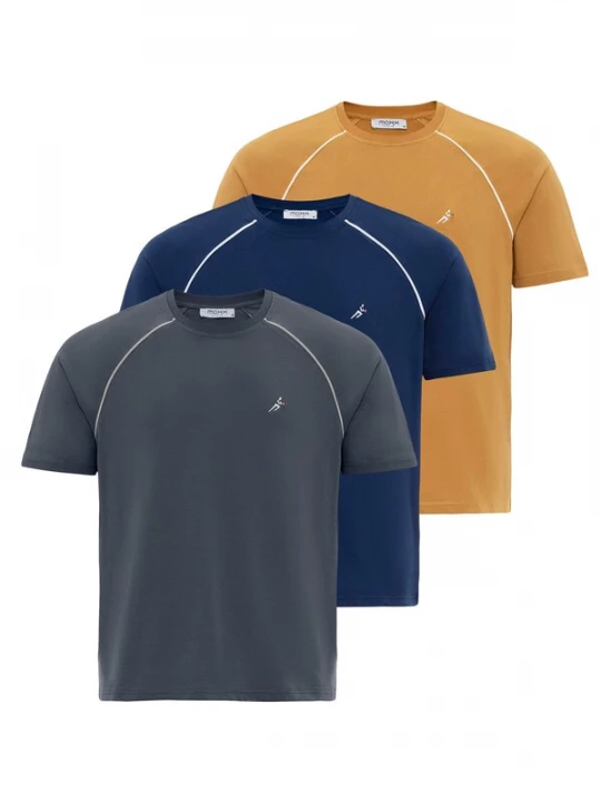 Foto van product Moxx Paris Shirt camel / navy / antraciet / wit