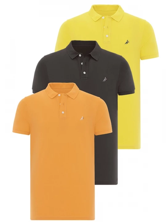 Foto van product Moxx Paris Shirt geel / donkergrijs / oranje
