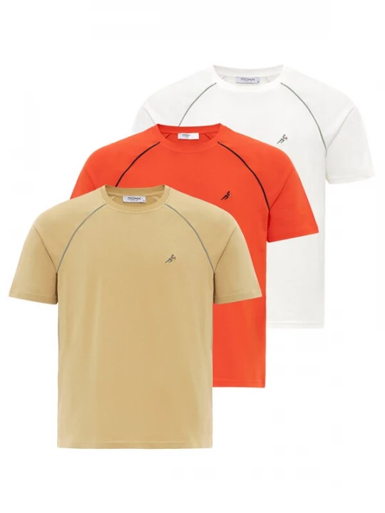 Foto van product Moxx Paris Shirt geel / oranjerood / wit