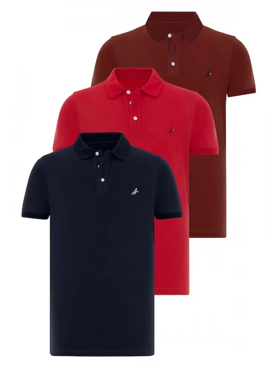 Foto van product Moxx Paris Shirt navy / bruin / rood