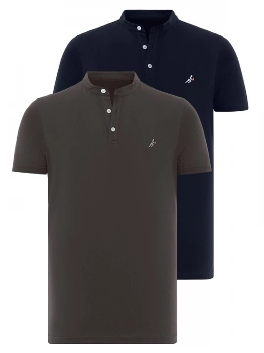 Foto van product Moxx Paris Shirt navy / bruin / wit