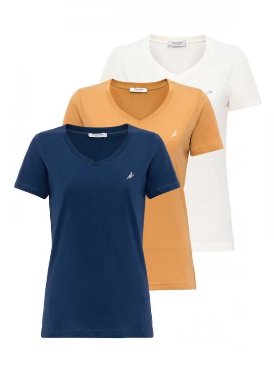 Foto van product Moxx Paris Shirt navy / lichtoranje / wit