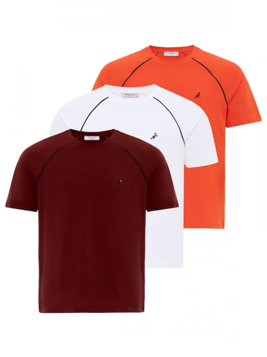 Foto van product Moxx Paris Shirt oranje / bordeaux / zwart / wit