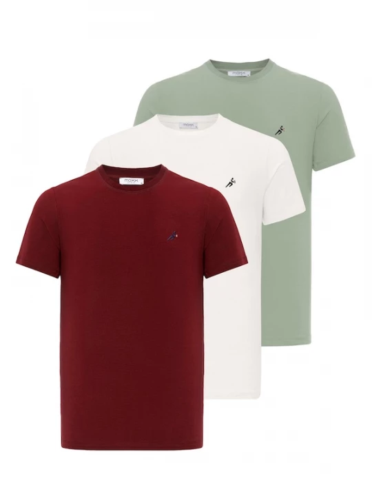 Foto van product Moxx Paris Shirt pastelgroen / bourgogne / wit