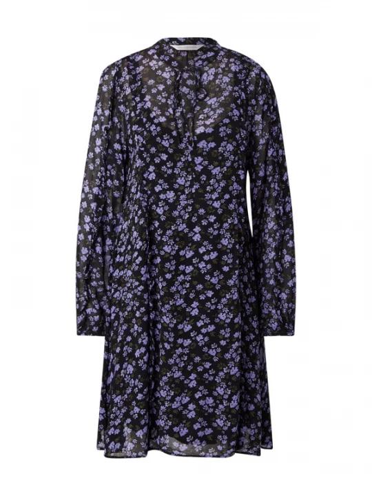 Foto van product MSCH COPENHAGEN Jurk 'Kasandra Orabella' donkergroen / lila / zwart