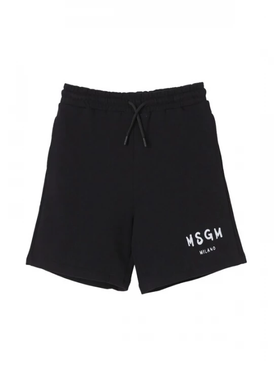 Foto van product MSGM Broek 'Bermuda felpa nero per bambino' zwart