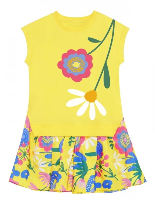 Foto van product MSH B&G Jurk blauw / geel / groen / pink