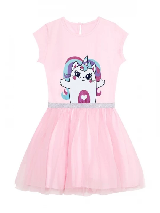 Foto van product MSH B&G Jurk hemelsblauw / lila / pink / wit