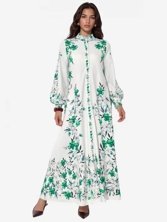 Foto van product MSN Collection Blousejurk groen / zwart / wit