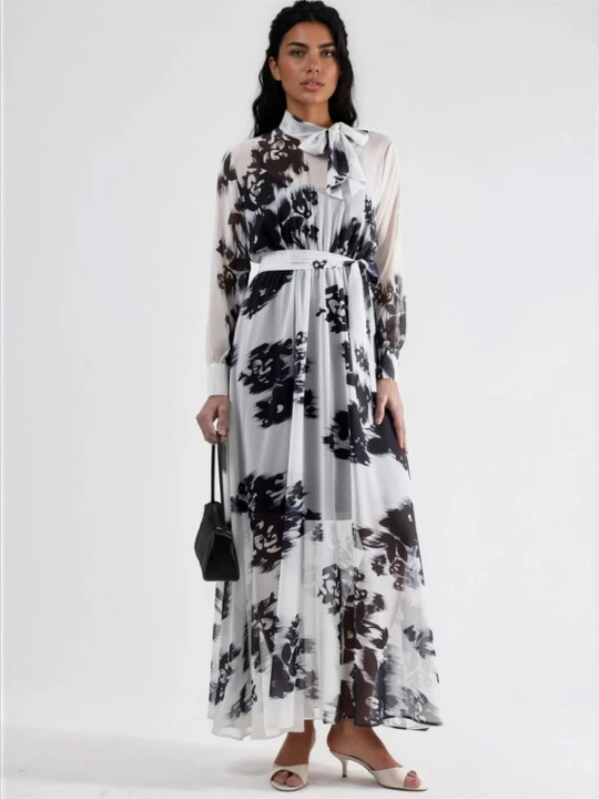Foto van product MSN Collection Blousejurk zwart / wit