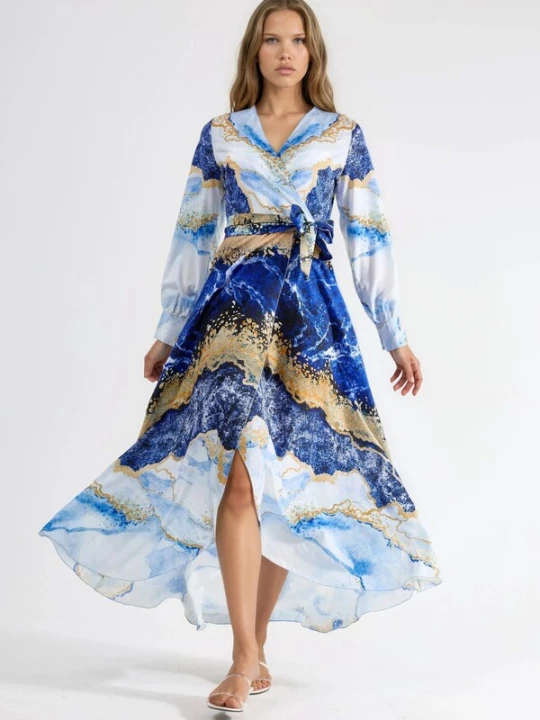 Foto van product MSN Collection Jurk blauw / pastelblauw / lichtblauw / pueblo