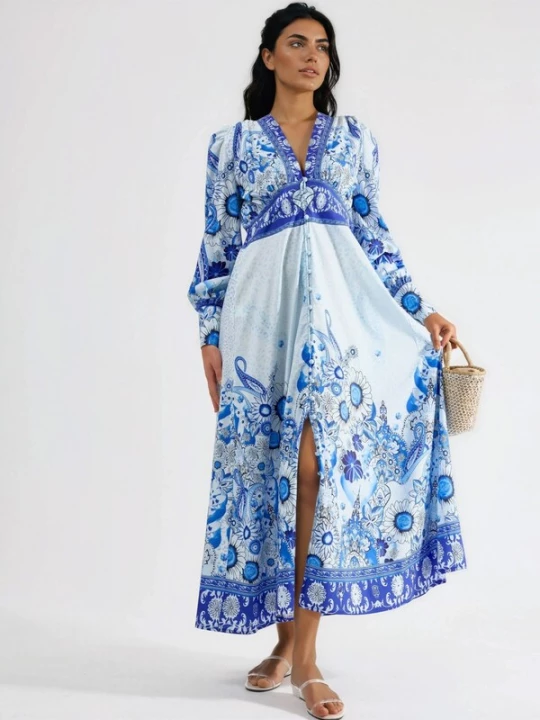 Foto van product MSN Collection Jurk blauw / royal blue / koningsblauw / hemelsblauw / pastelblauw