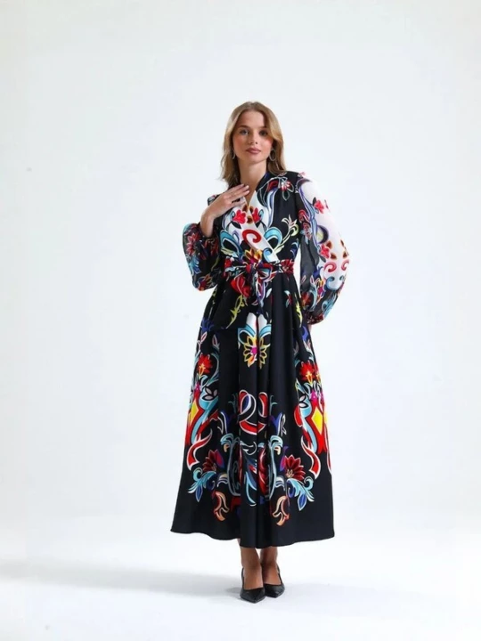 Foto van product MSN Collection Jurk gemengde kleuren