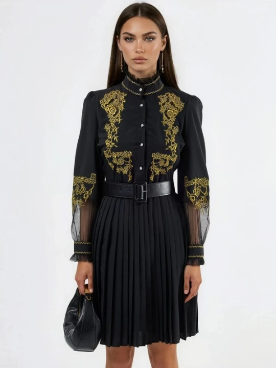 Foto van product MSN Collection Jurk goud / zwart