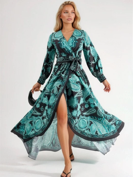 Foto van product MSN Collection Jurk groen / zwart