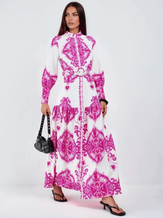 Foto van product MSN Collection Jurk pink / wit