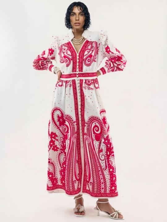 Foto van product MSN Collection Jurk pink / wit