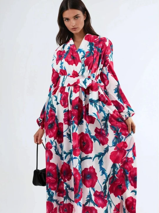 Foto van product MSN Collection Jurk pink / wit
