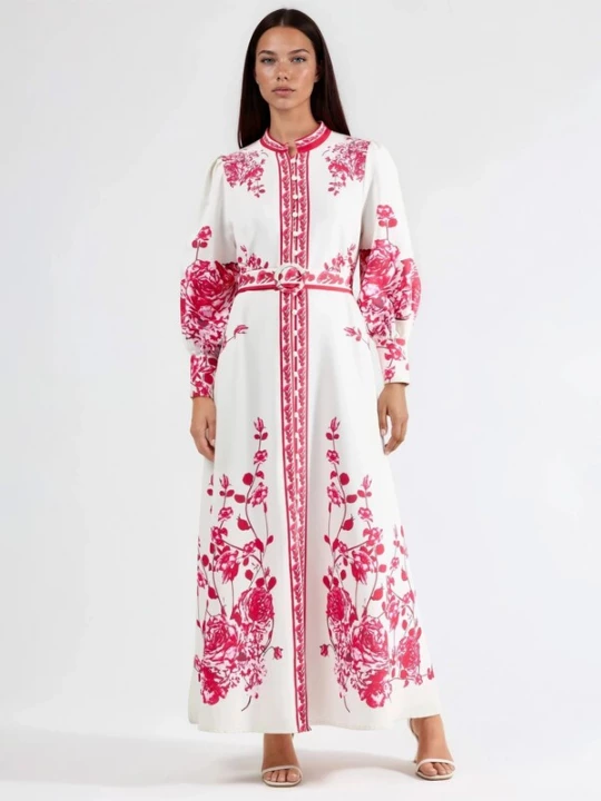 Foto van product MSN Collection Jurk pink / wit