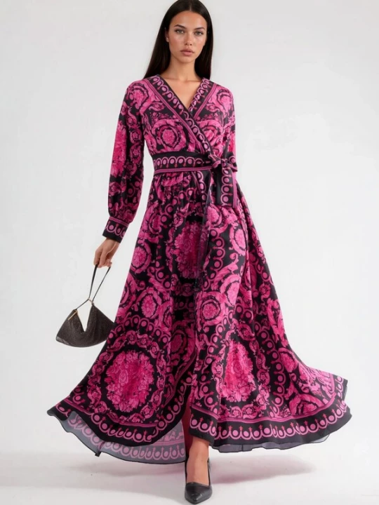 Foto van product MSN Collection Jurk pink / zwart