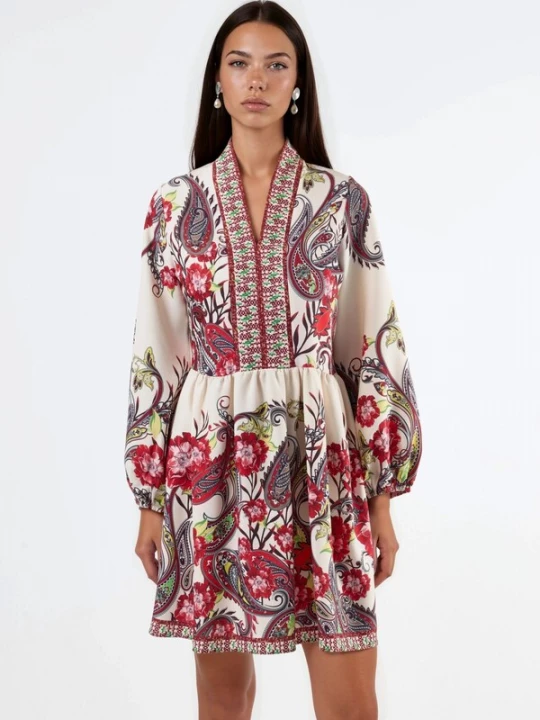 Foto van product MSN Collection Jurk rood / wit