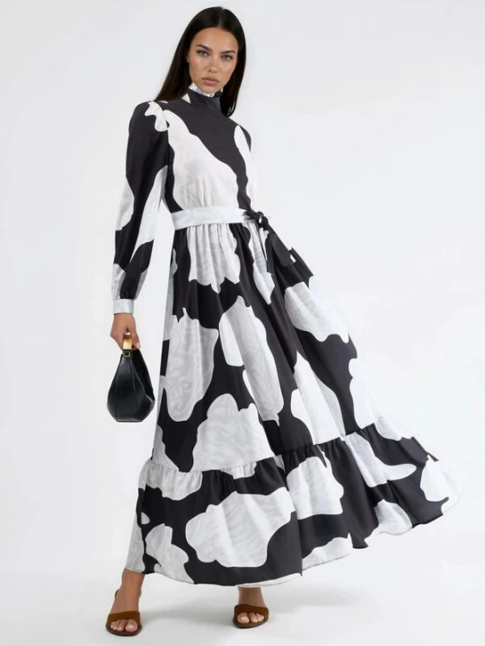 Foto van product MSN Collection Jurk zwart / wit