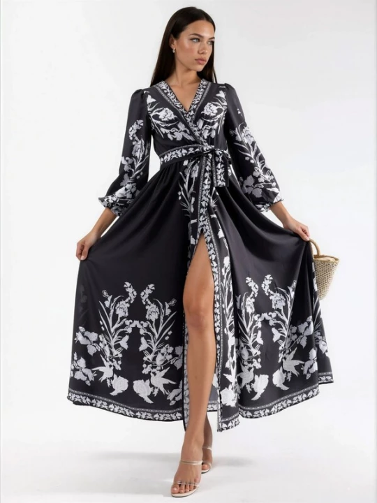 Foto van product MSN Collection Jurk zwart / wit