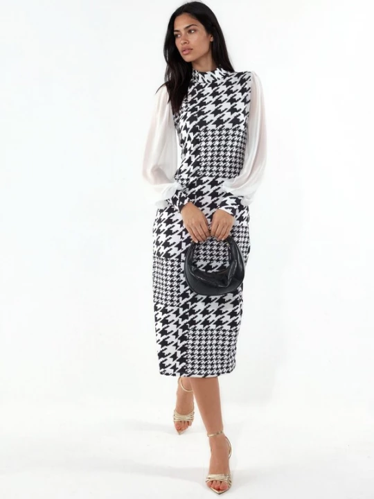 Foto van product MSN Collection Jurk zwart / wit