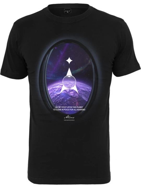 Foto van product MT Men Shirt 'Alien Planet' lila / zwart / wit