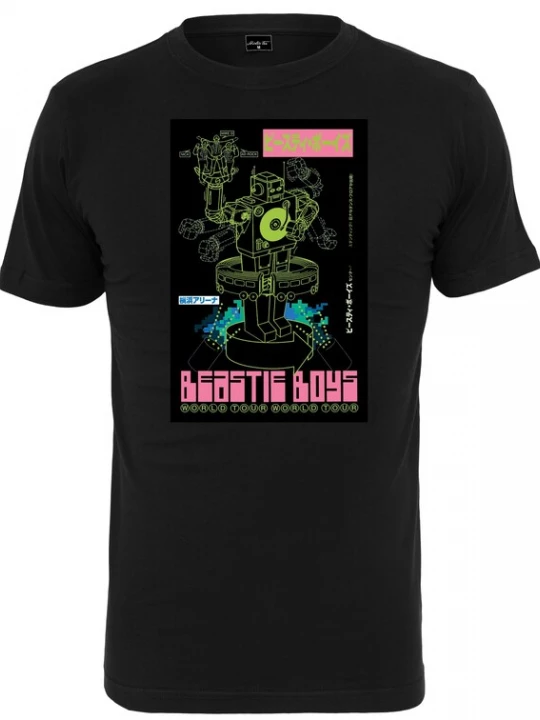 Foto van product MT Men Shirt 'Beastie Boys Robot' blauw / geel / pink / zwart