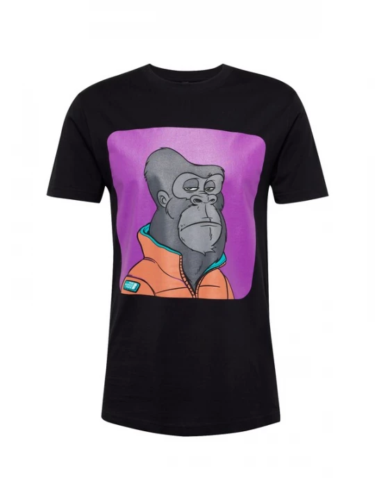 Foto van product MT Men Shirt 'Bored Gorilla' grijs / lila / oranje / zwart