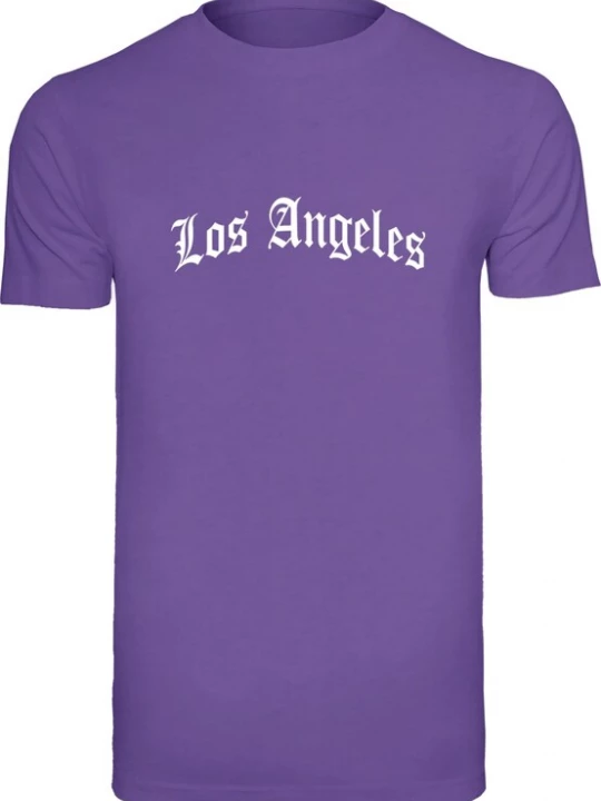 Foto van product MT Men Shirt 'Los Angeles' donkerlila / wit