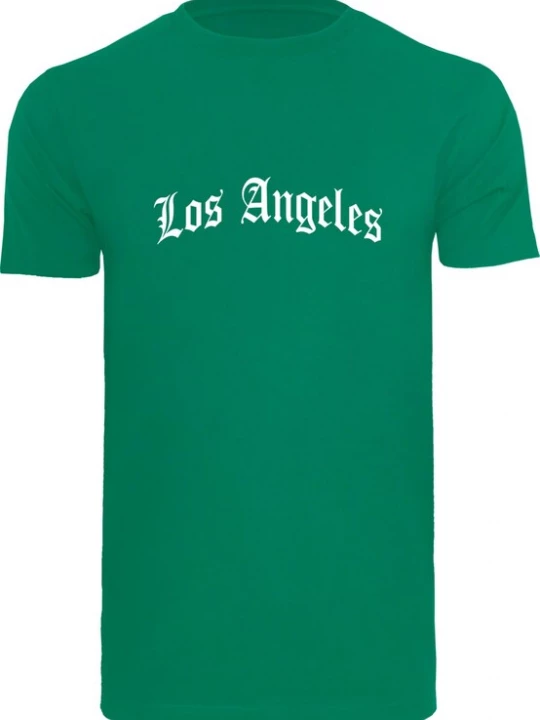 Foto van product MT Men Shirt 'Los Angeles' smaragd / wit