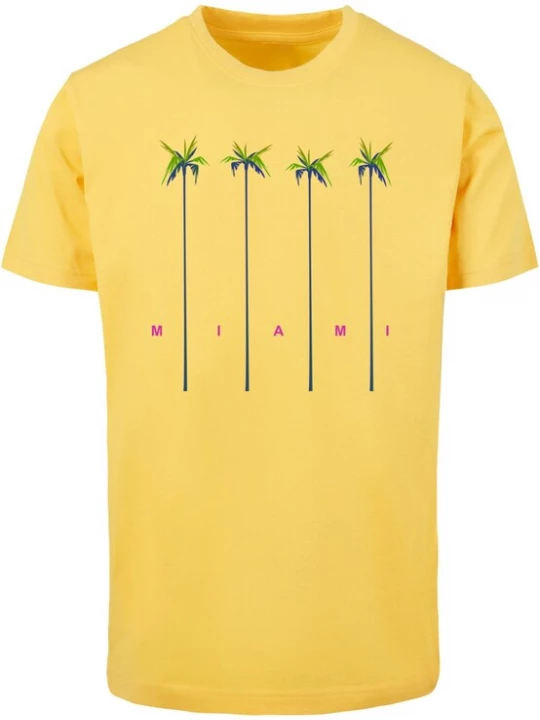 Foto van product MT Men Shirt 'Miami Palms' navy / honing / grasgroen / fuchsia