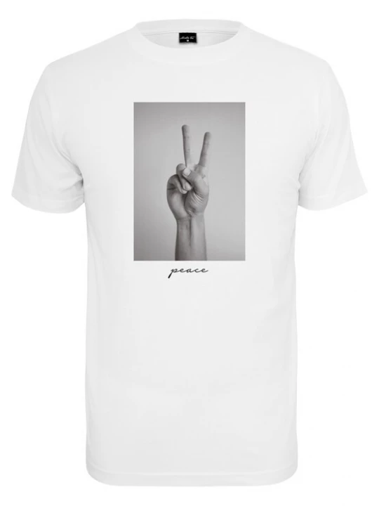 Foto van product MT Men Shirt 'Peace Sign' grijs / basaltgrijs / wit