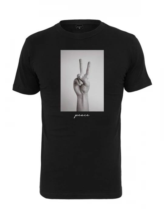 Foto van product MT Men Shirt 'Peace Sign' grijs / zwart