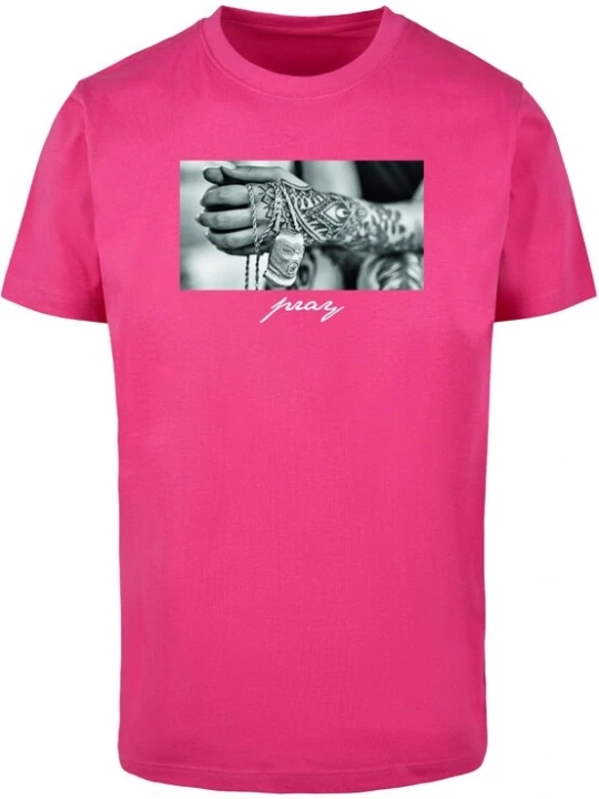 Foto van product MT Men Shirt 'Pray 2.0' grijs / pink / zwart
