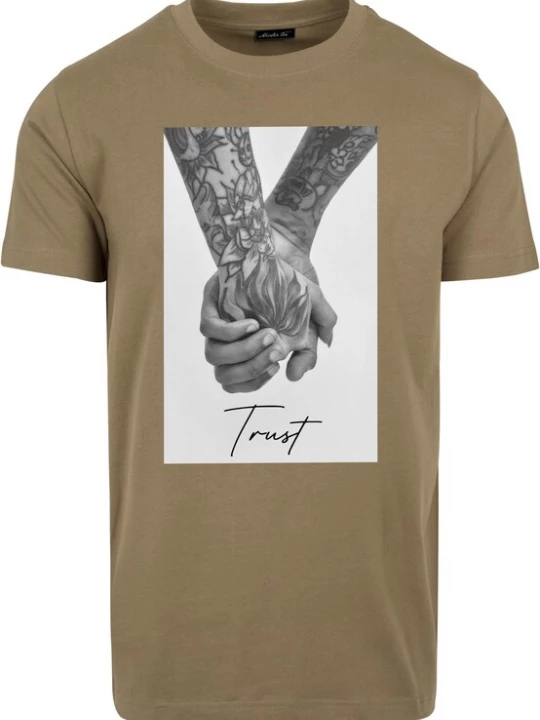Foto van product MT Men Shirt 'Trust 2.0' grijs / olijfgroen / wit