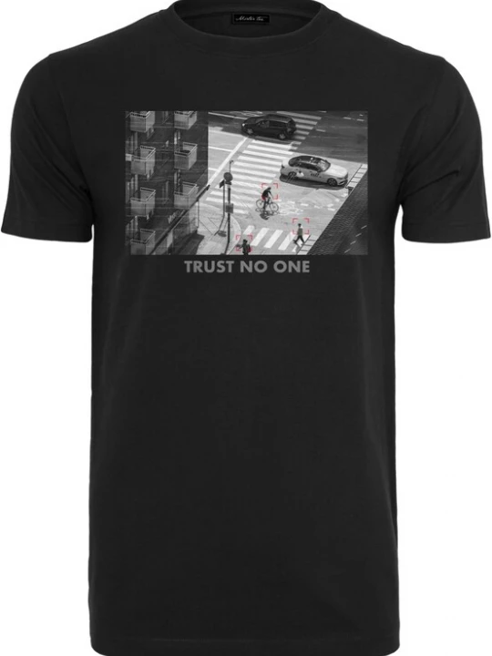 Foto van product MT Men Shirt 'Trust no one' grijs / lichtgrijs / zwart / wit