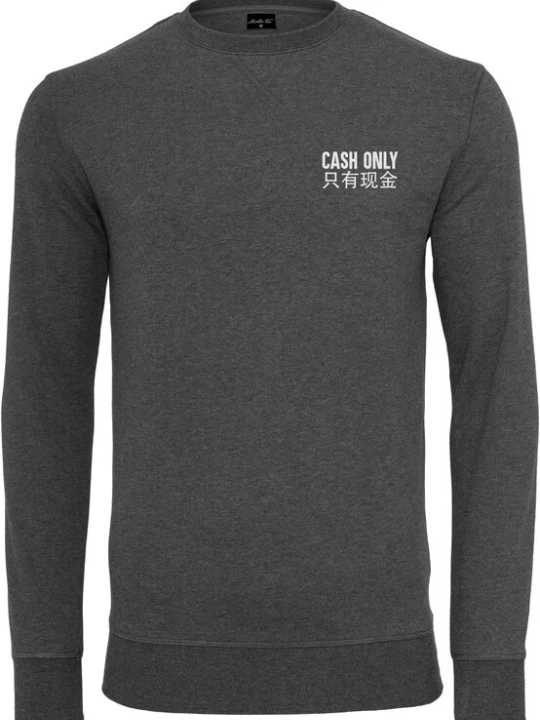 Foto van product MT Men Sweatshirt 'Cash Only' antraciet / wit