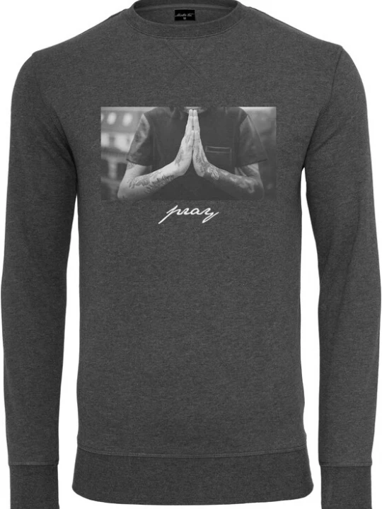 Foto van product MT Men Sweatshirt 'Pray' antraciet / wit / offwhite