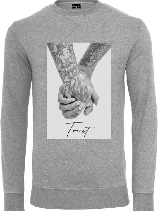 Foto van product MT Men Sweatshirt 'Trust 2.0' lichtgrijs / grijs gemêleerd