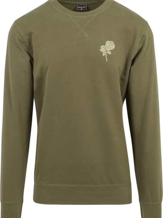 Foto van product MT Men Sweatshirt 'Wasted Youth' beige / groen / olijfgroen / bloedrood