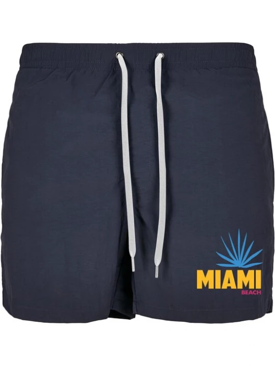 Foto van product MT Men Zwemshorts 'Miami' navy / geel / bloedrood