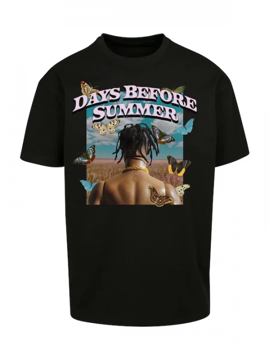 Foto van product MT Upscale Shirt 'Days Before Summer' beige / lichtblauw / zwart