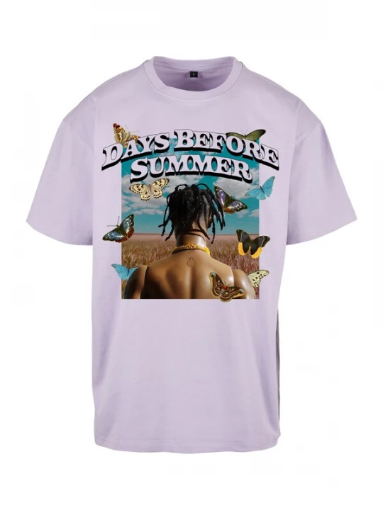 Foto van product MT Upscale Shirt 'Days Before Summer' lichtblauw / lichtbruin / pastellila / zwart