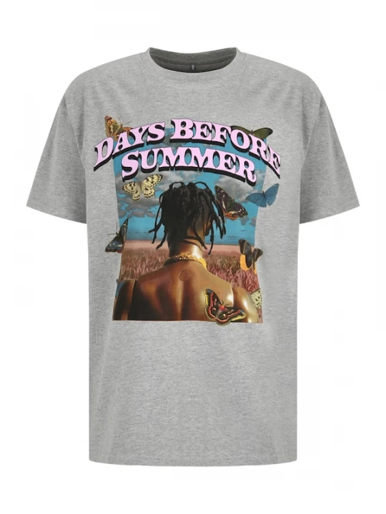 Foto van product MT Upscale Shirt 'Days Before Summer' lichtgrijs / gemengde kleuren