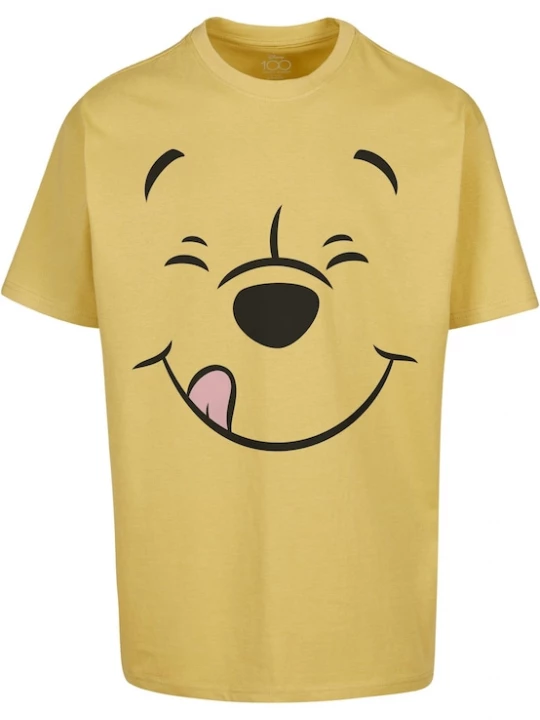 Foto van product MT Upscale Shirt 'Disney 100 Winnie Pooh Face' citroen / lichtroze / zwart