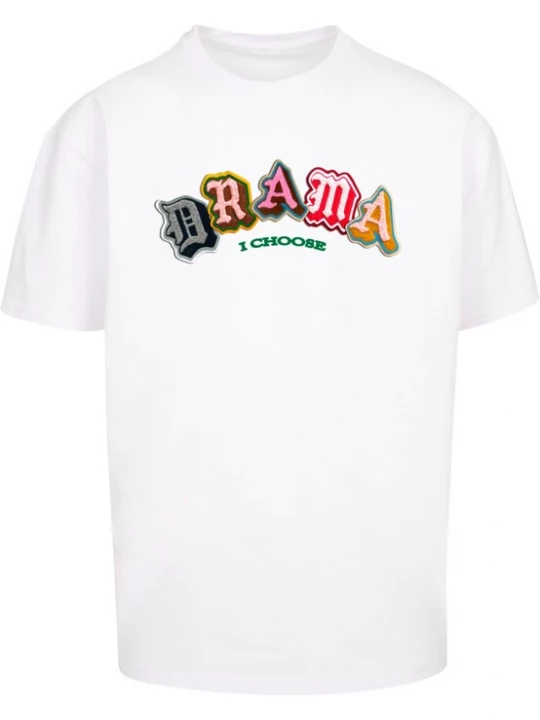 Foto van product MT Upscale Shirt 'Drama I choose' gemengde kleuren / wit