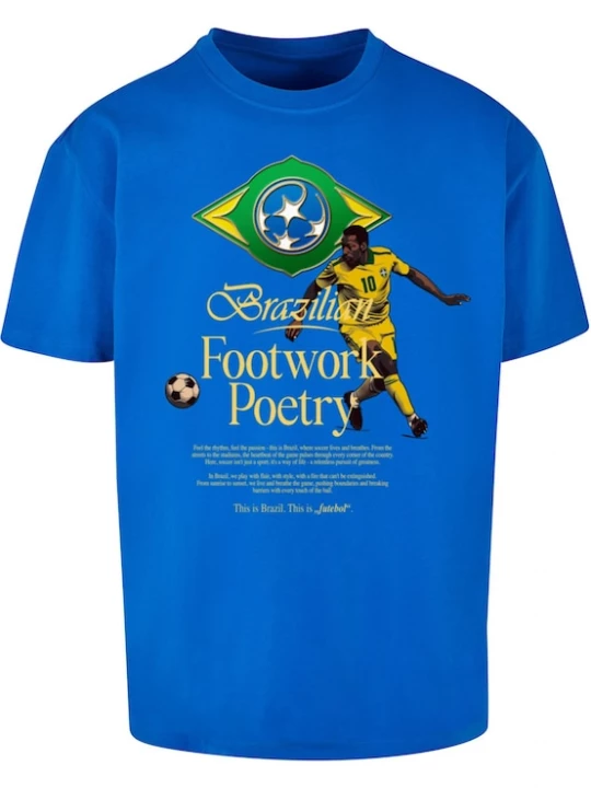 Foto van product MT Upscale Shirt 'Footwork Poetry' kobaltblauw / geel / groen / zwart